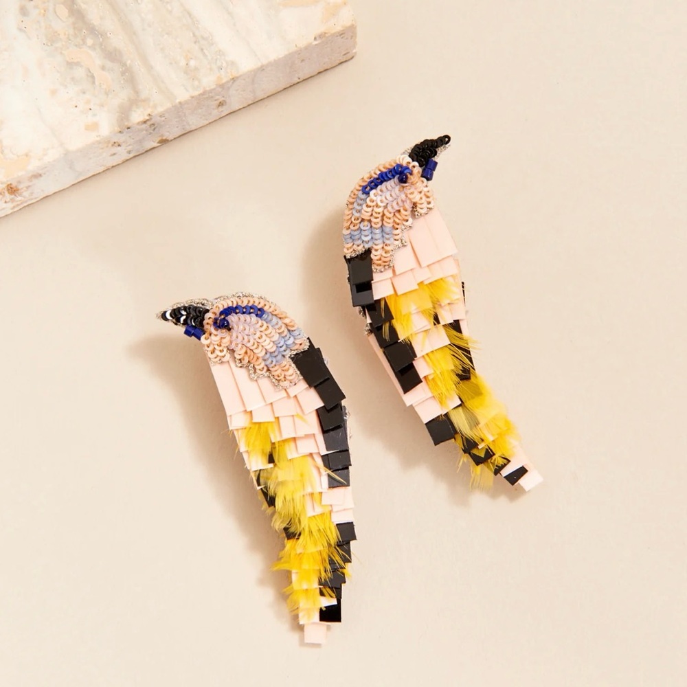 Mignonne Gavigan Bird Statement Earrings.